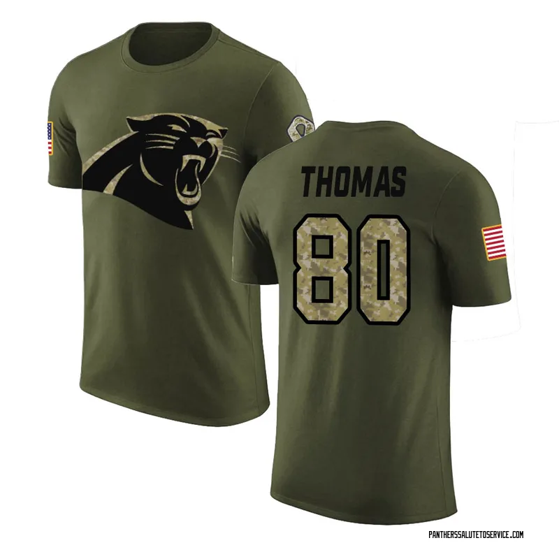 Men's Ian Thomas Carolina Panthers Legend Olive Salute to Service T-Shirt