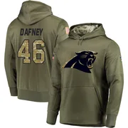 Youth Dominique Dafney Carolina Panthers Olive Salute to Service Pullover Hoodie