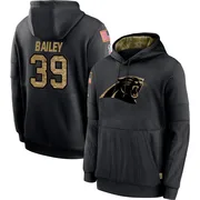 Youth Emani Bailey Carolina Panthers Black 2020 Salute to Service Sideline Performance Pullover Hoodie